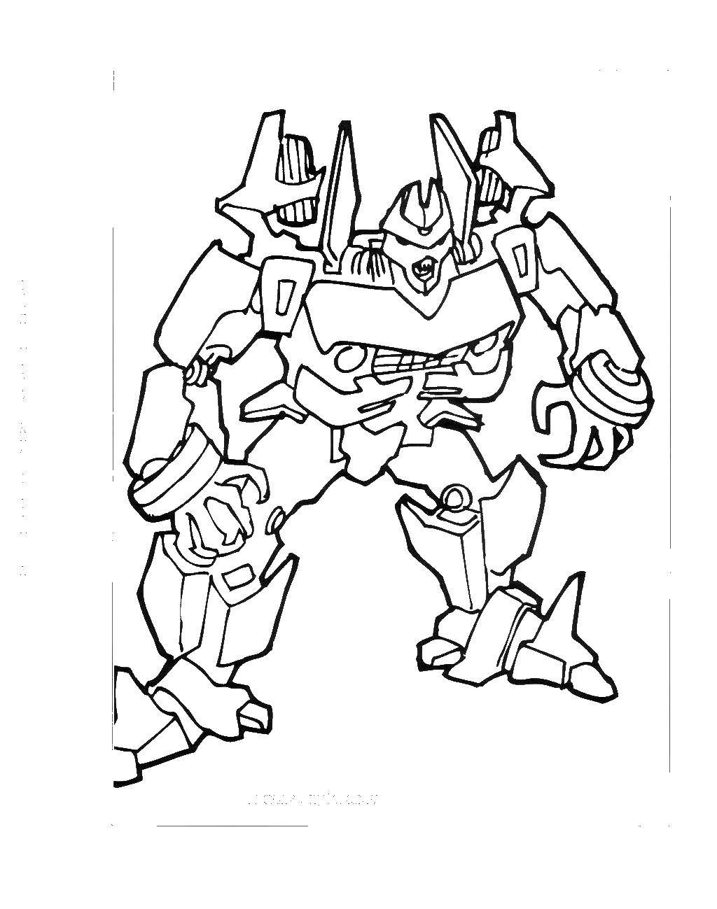 Coloring Angry transformer. Category robots. Tags:  robots transforer.