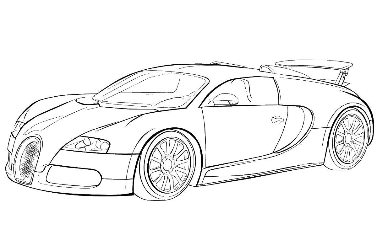 Coloring Bugatti. Category transportation. Tags:  racing car, car, transport.