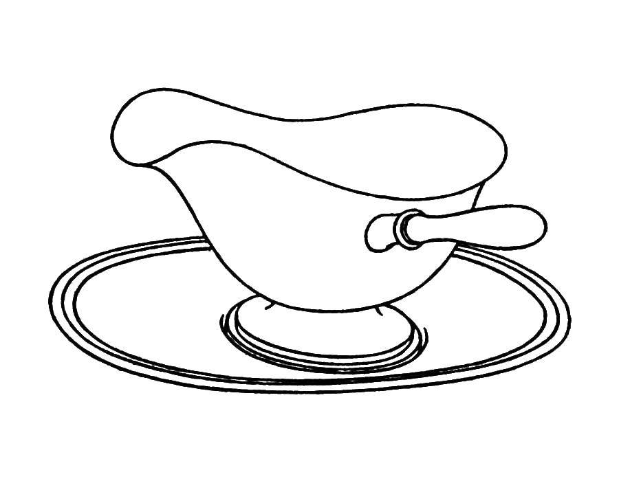 Coloring Cup and saucer. Category Cup. Tags:  saucer, Cup.