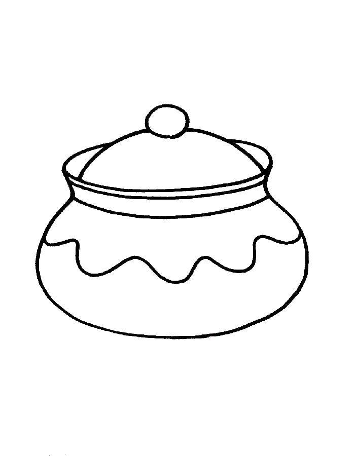 Coloring Sugar bowl.. Category dishes. Tags:  Dishes.