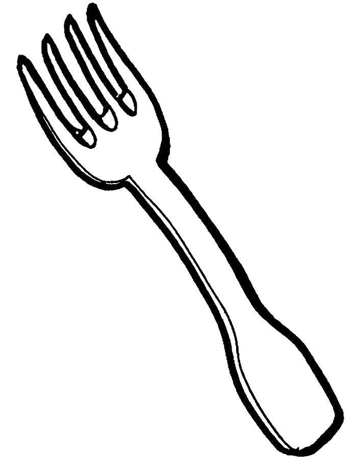 Coloring Plug. Category Cutlery. Tags:  Cutlery, fork.