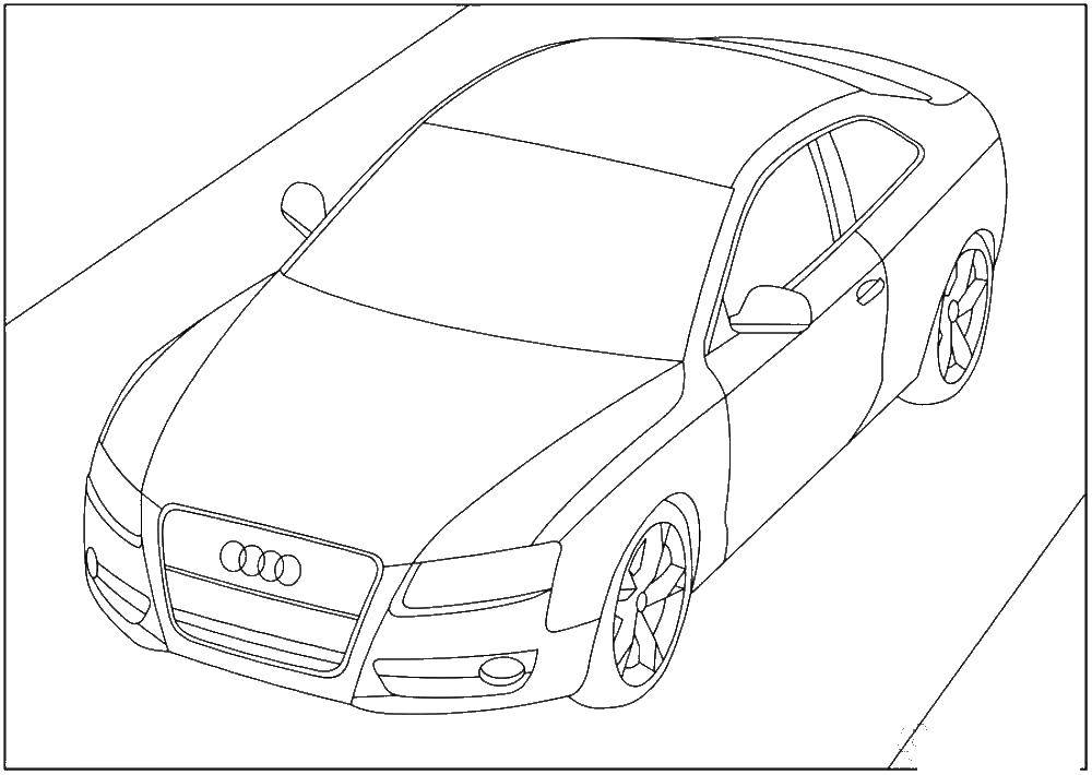 Coloring Audi. Category Machine . Tags:  car, car, transport, Audi.
