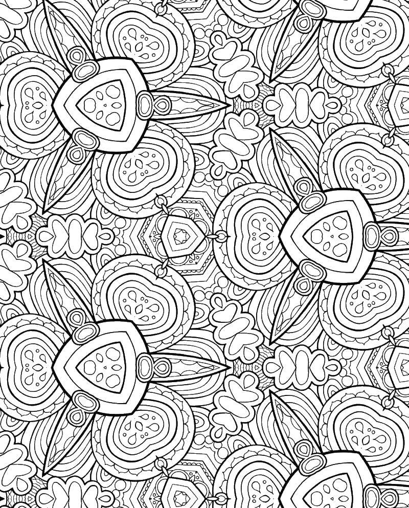 Coloring Kaleidoscope. Category coloring antistress. Tags:  patterns, kaleidoscope.