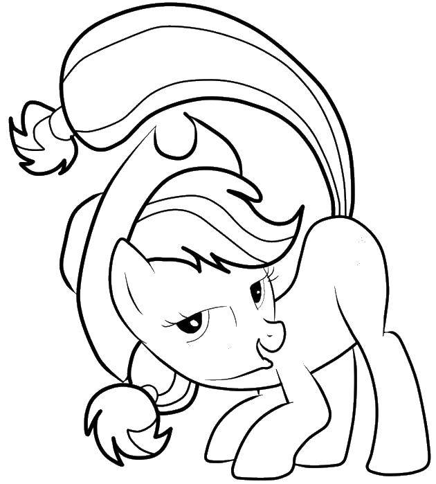 Coloring Cute pony. Category Fairy tales. Tags:  fairy tales, ponies, cartoons.