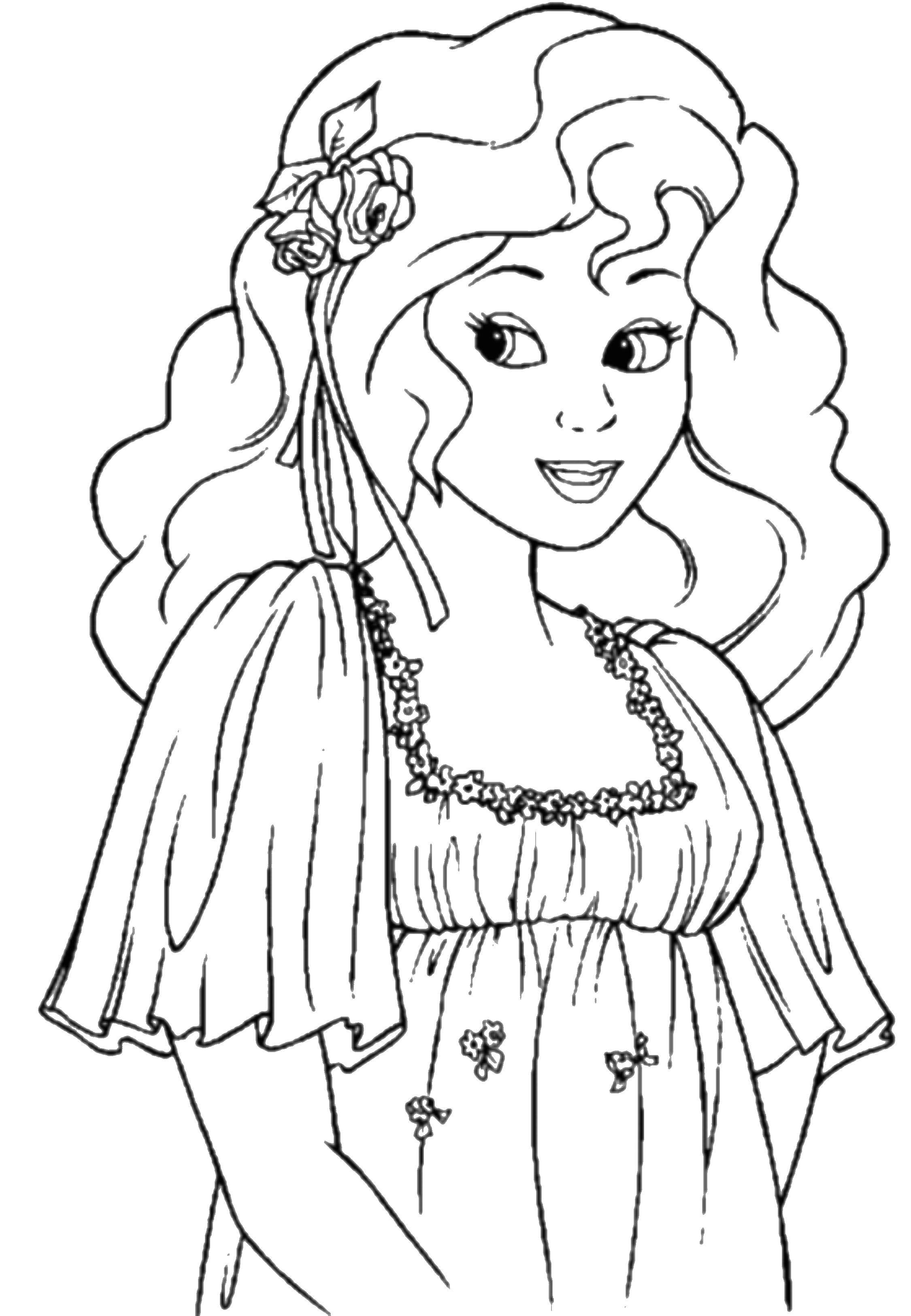 Coloring The young Princess. Category Princess. Tags:  Princess dress.