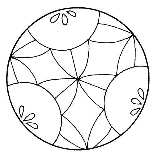 Coloring The ball. Category coloring antistress. Tags:  the antistress, patterns, shapes, ball.