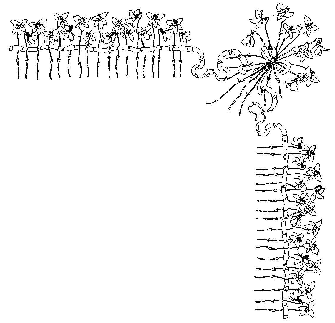 Coloring Frame. Category frames. Tags:  frame, pattern, flowers, bowknot.