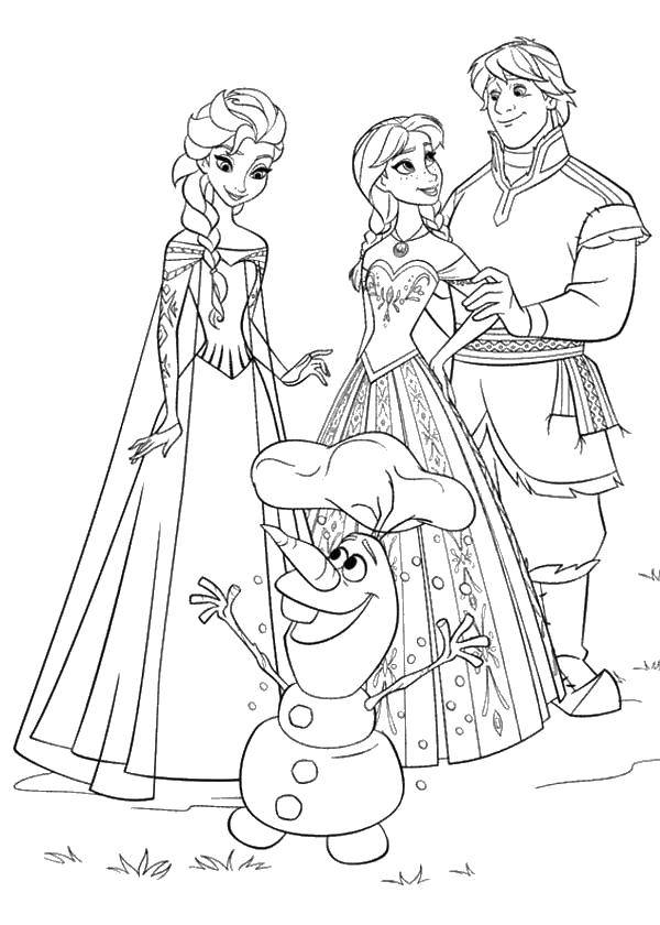 Coloring Happy ending. Category Princess. Tags:  Disney, Elsa, frozen, Princess.