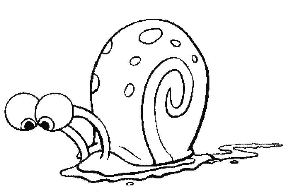 Coloring Gary. Category Spongebob. Tags:  the spongebob, Gary, snail.