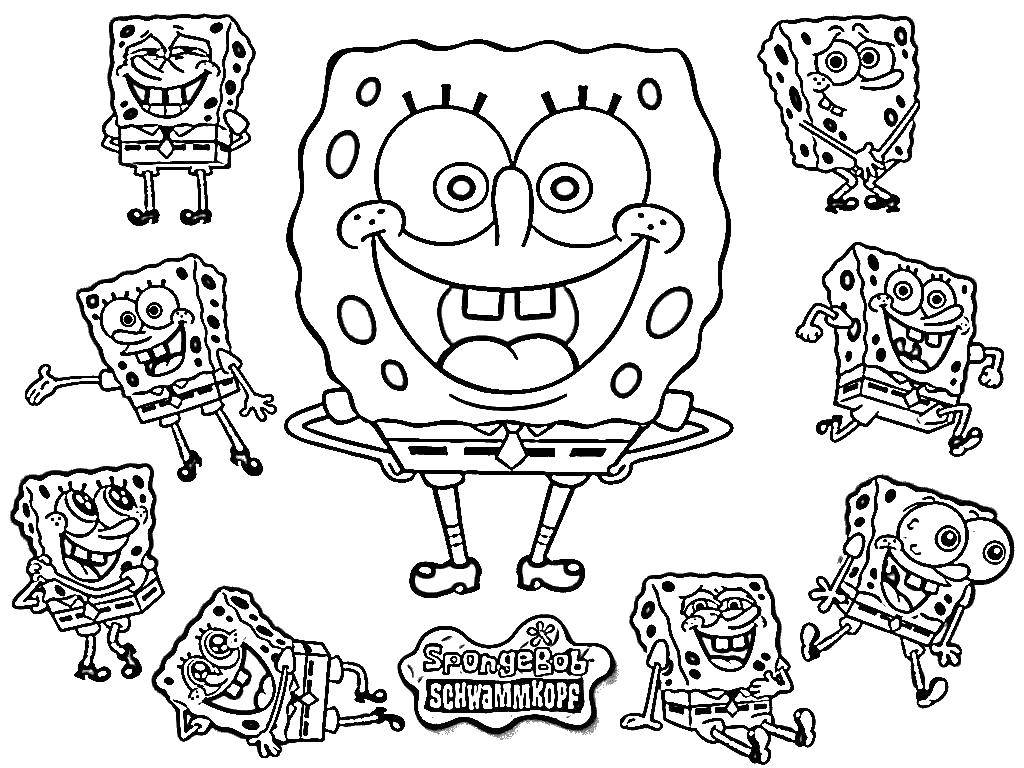 Coloring Sponge Bob square pants. Category Spongebob. Tags:  Spongebob cartoons.