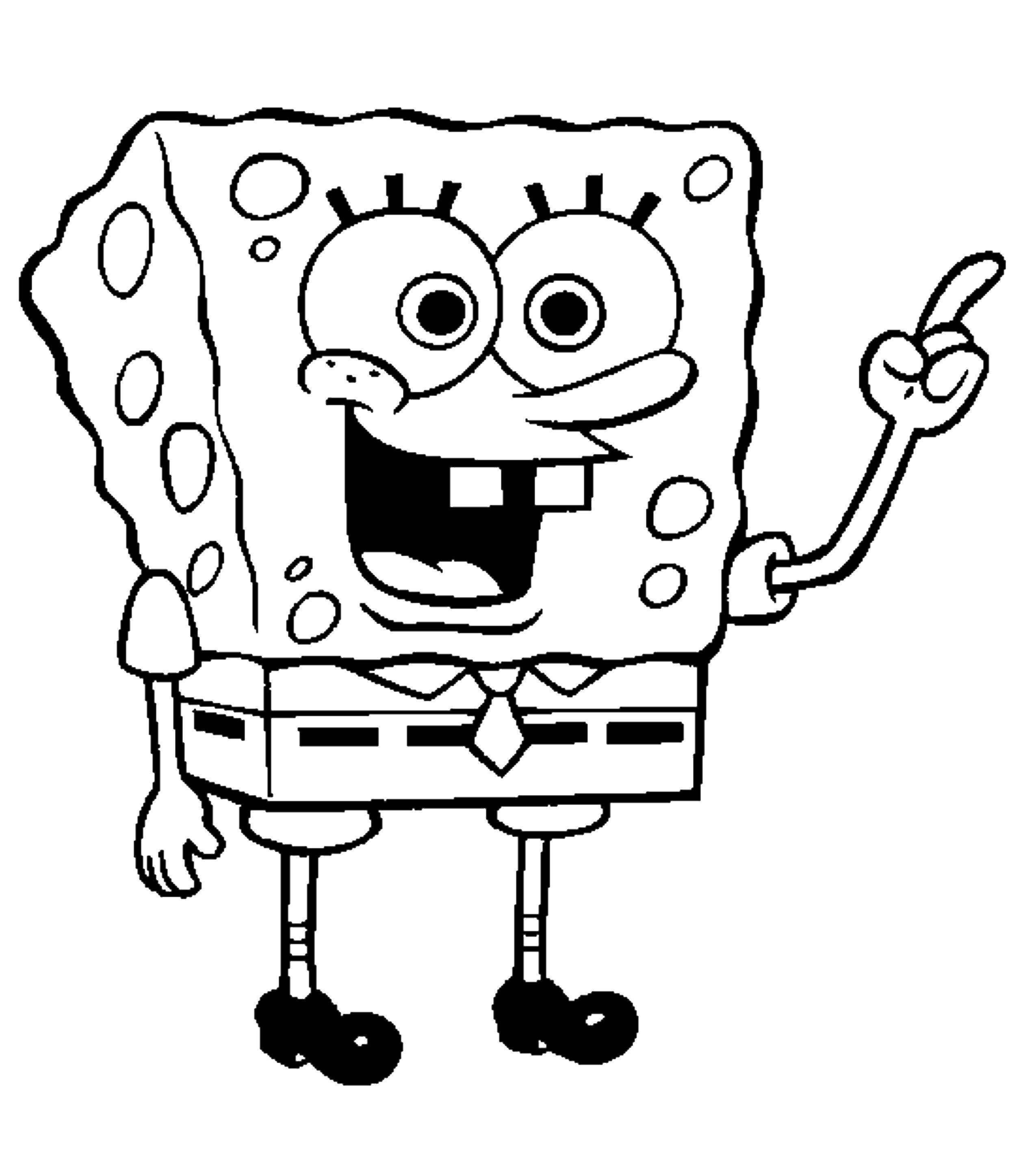 Coloring Cute spongebob. Category Spongebob. Tags:  Cartoon character, spongebob, spongebob.