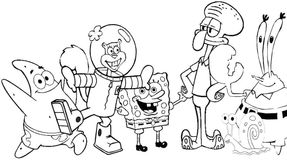 Coloring Characters spongebob. Category Spongebob. Tags:  The spongebob, characters, cartoons.