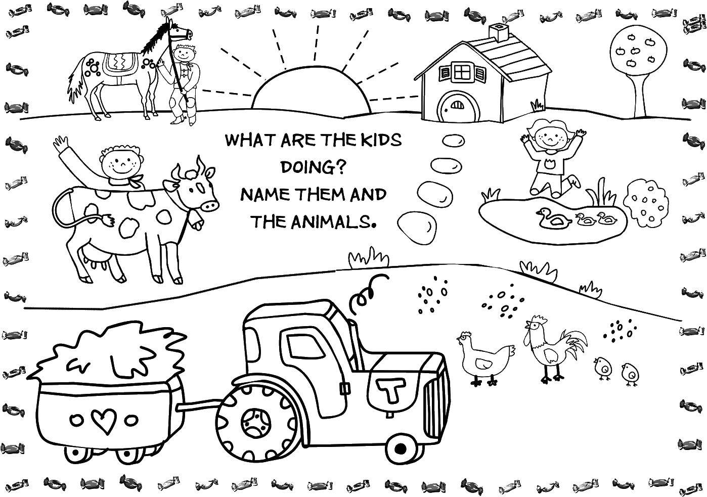 Coloring Farm. Category animals. Tags:  animals, farm.
