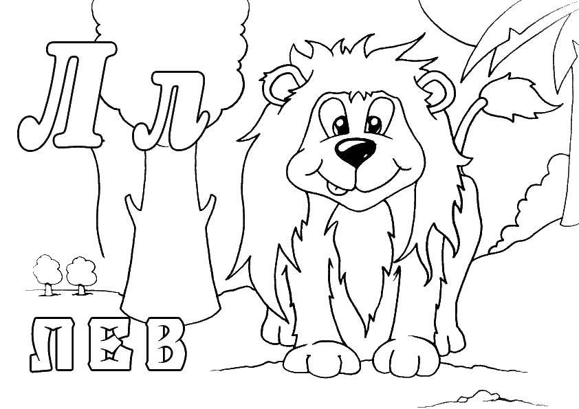 Coloring Leo. Category zoo. Tags:  lion.