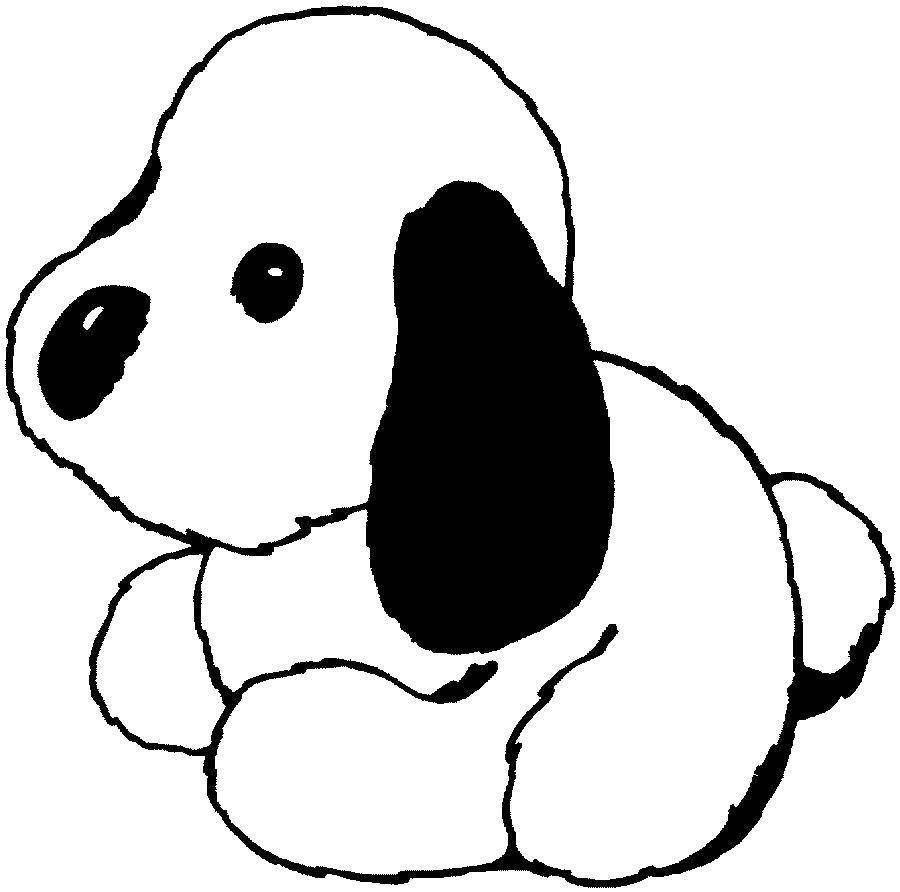 Coloring Dog with long ears. Category animals. Tags:  animals, dog, puppy, dog.