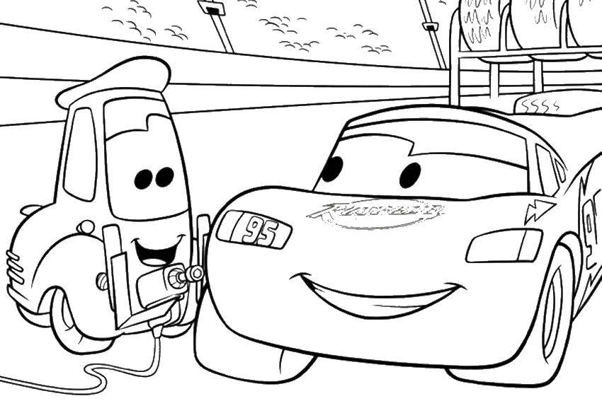 Coloring Repair. Category Wheelbarrows. Tags:  cartoons Cars, cars.