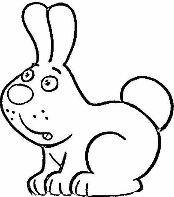 Название: Раскраска Рисунок заяц. Категория: домашние животные. Теги: заяц.