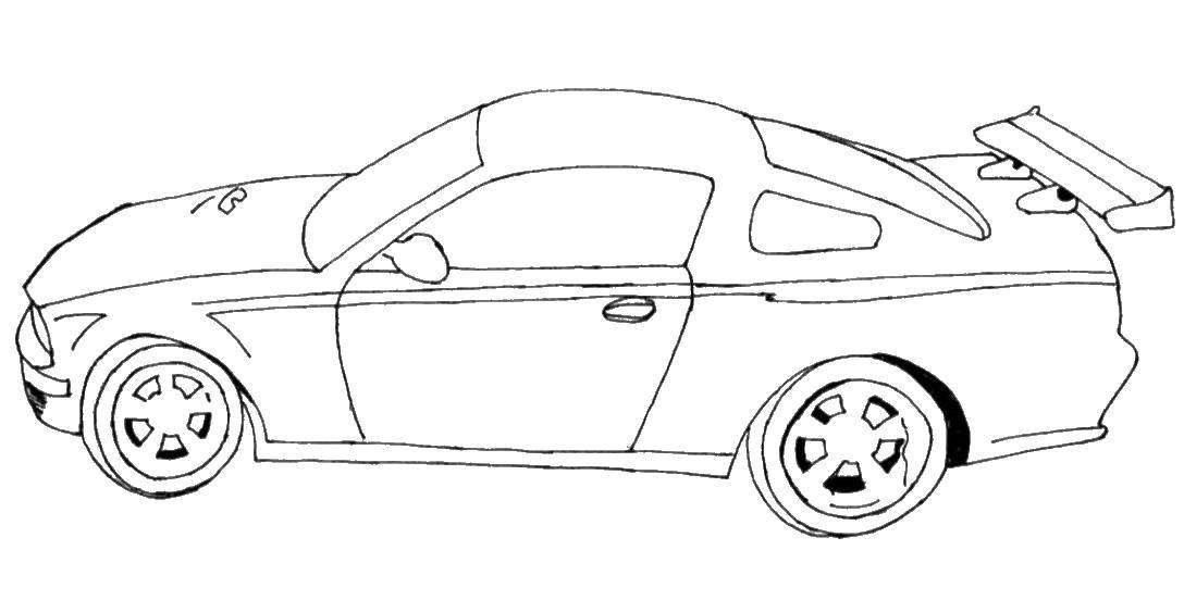 Coloring Car racing. Category Machine . Tags:  cars , transport, car.