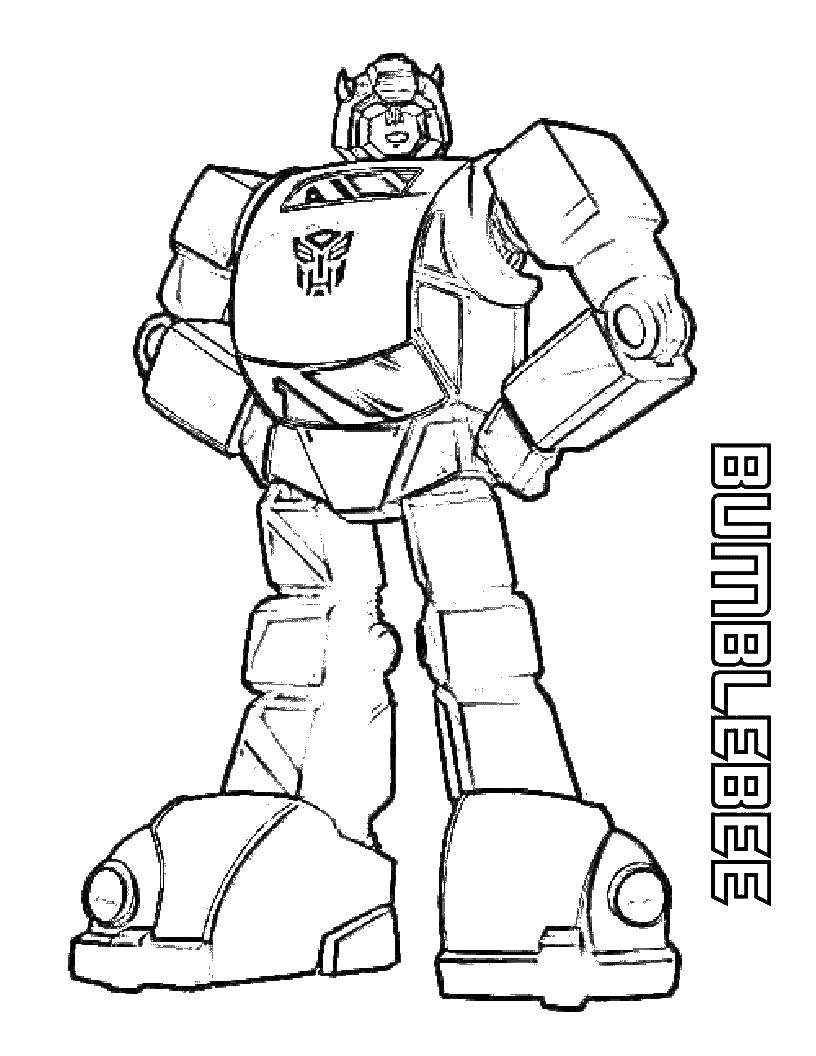 Coloring Bumblebee. Category For boys . Tags:  bumblebee, transformer.