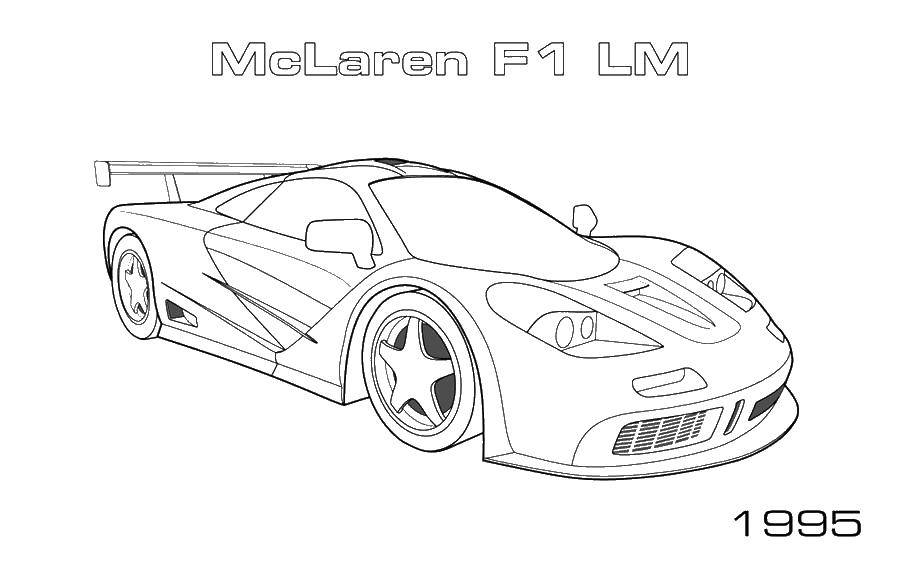 Coloring McLaren. Category Machine . Tags:  cars , transport, car, McLaren.