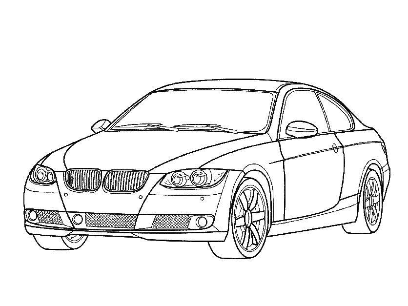 Coloring Car BMW. Category Machine . Tags:  BMW, car, auto, transportation.