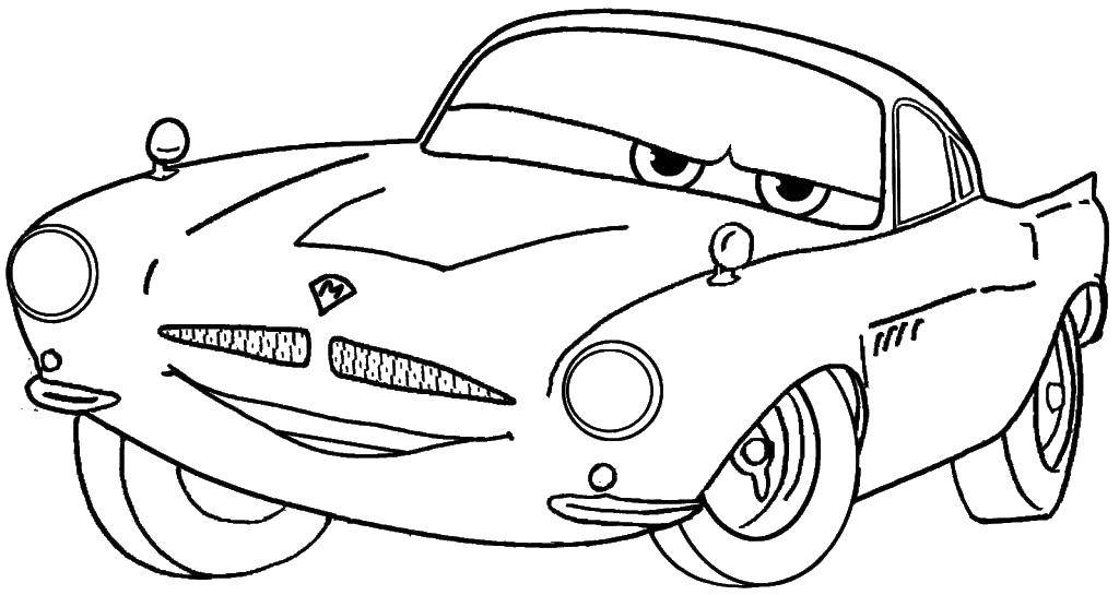 Название: Раскраска Тачки. Категория: Машины. Теги: мультфильмы, Тачки, машины, наземный транспорт.
