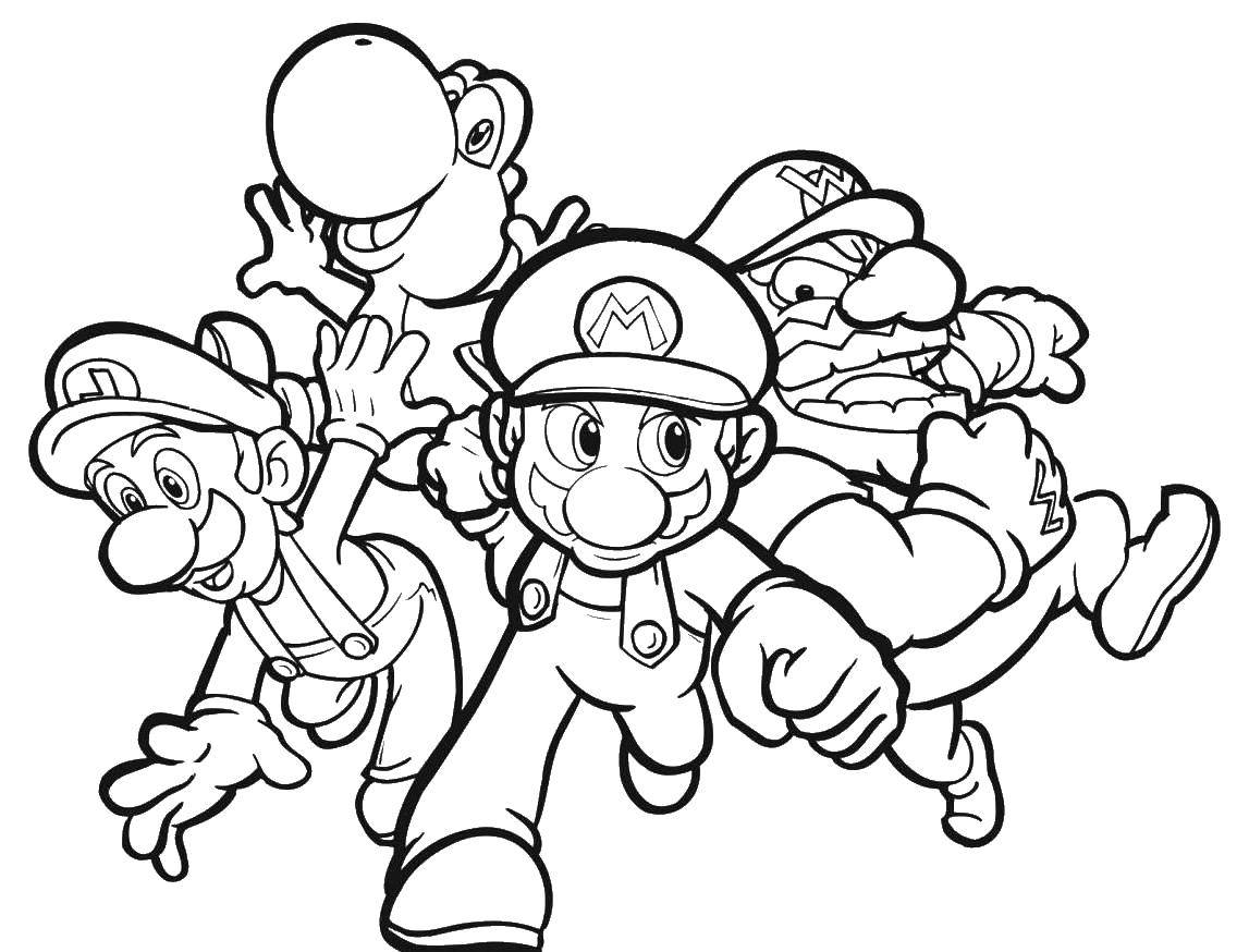 Coloring Team Mario. Category games. Tags:  games, Mario.