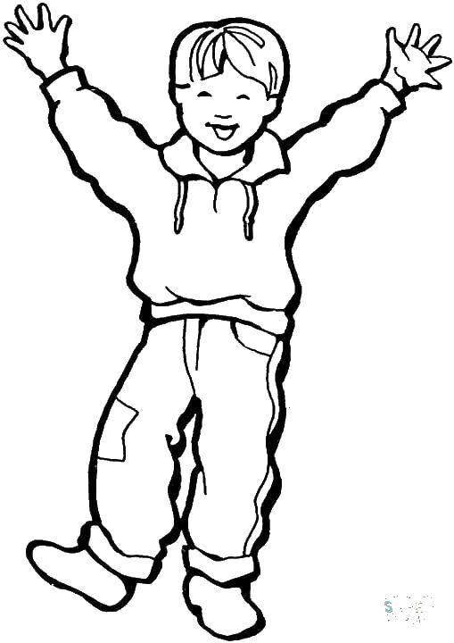 Coloring Happy boy. Category children. Tags:  children, boy, boys.