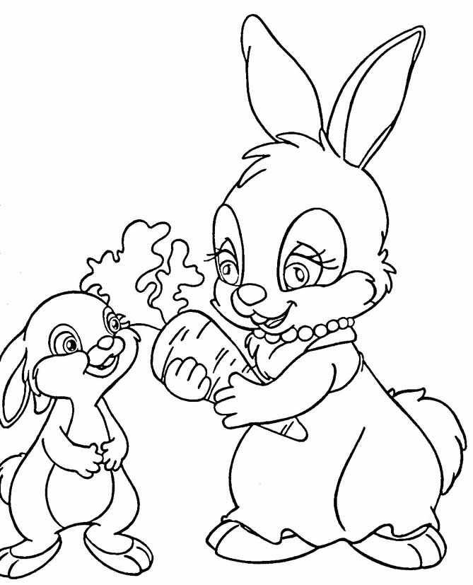 Coloring Figure mother rabbit and khrolenok. Category Pets allowed. Tags:  The rabbit.