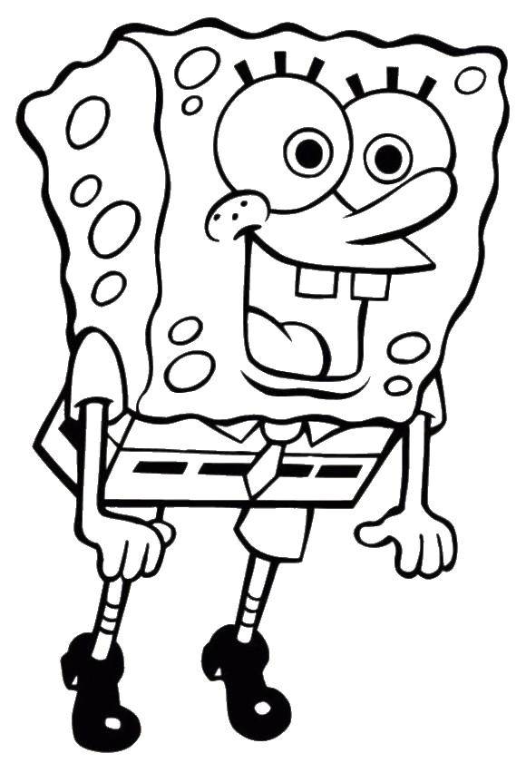 Coloring Spongebob in a suit. Category Spongebob. Tags:  spongebob pants, teeth.