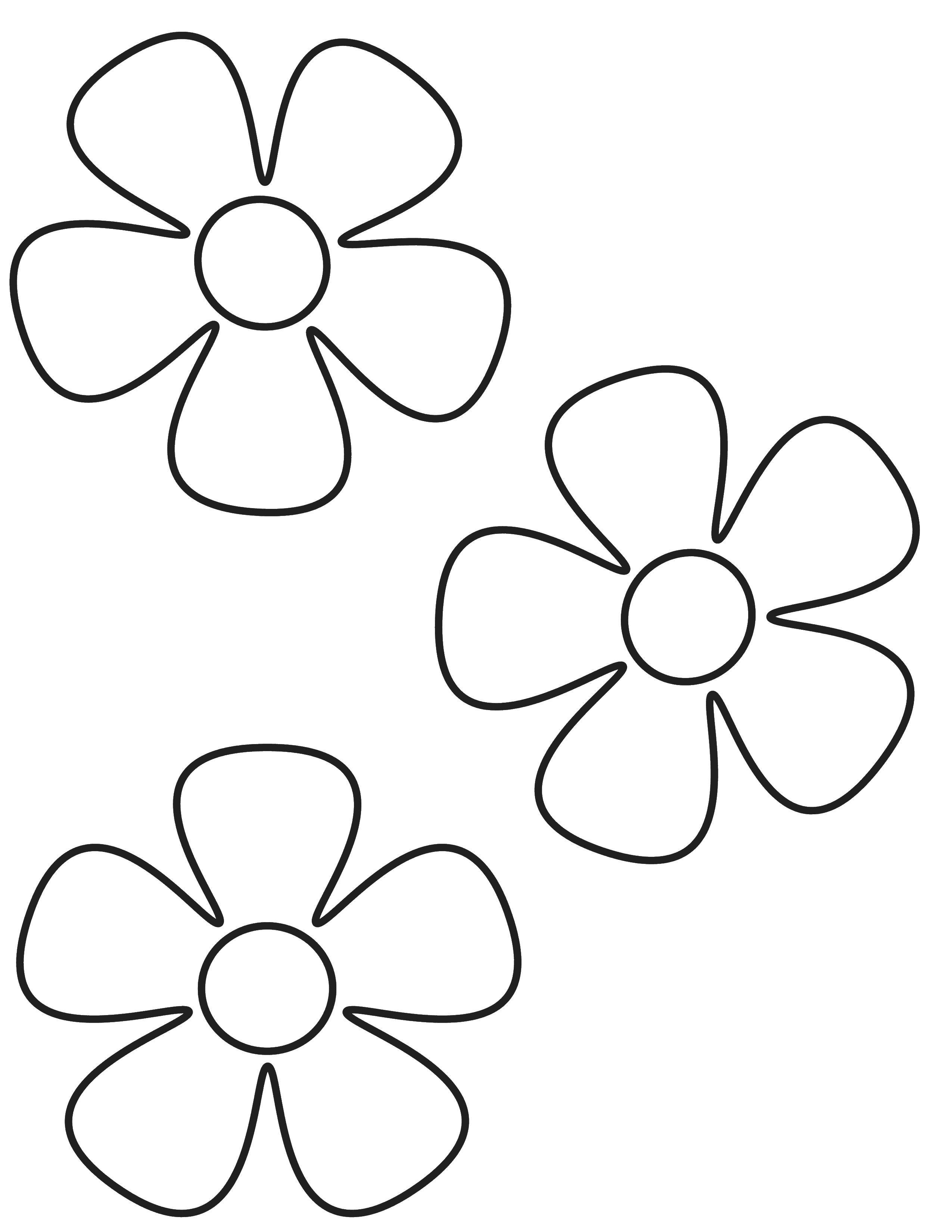 Название: Раскраска Три цветка. Категория: Цветы. Теги: цветы, лепестки.