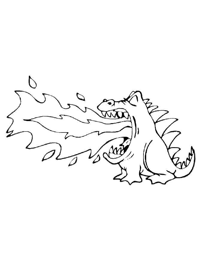 Coloring Eruption flame. Category Dragons. Tags:  Dragons.