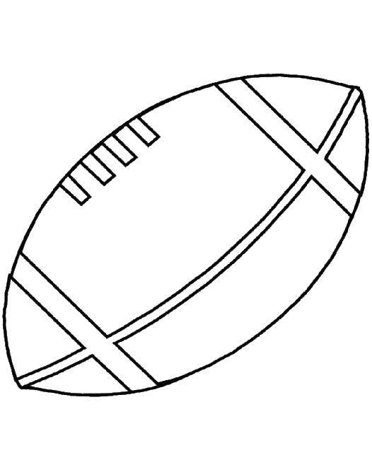 Coloring Rugby ball. Category For boys . Tags:  Sports, Rugby.