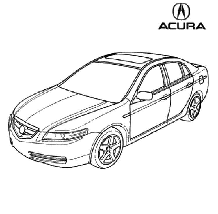 Coloring Acura. Category For boys . Tags:  Transport, car.
