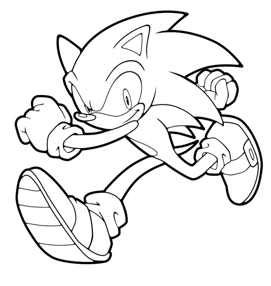 Coloring Fast sonic. Category For boys . Tags:  Sonic cartoon character.