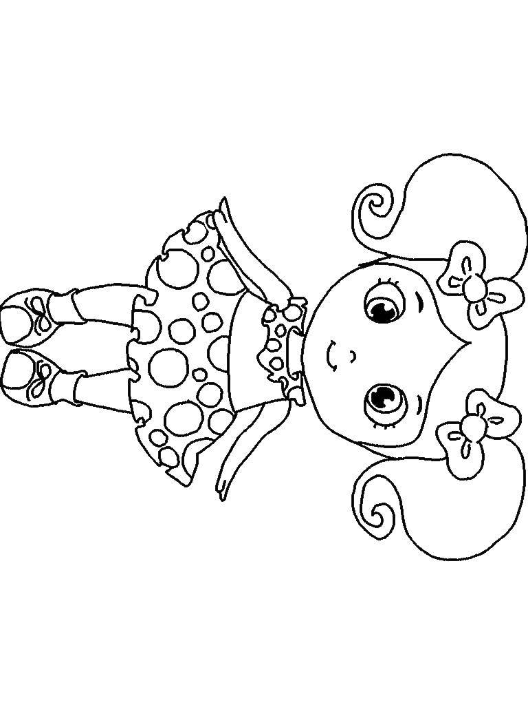 Coloring Funny girl. Category For girls. Tags:  Children, girl.