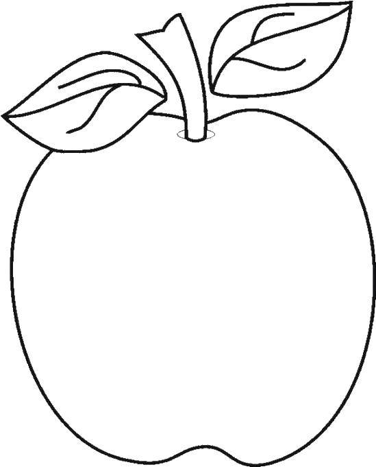 Название: Раскраска Наливное яблоко. Категория: Фрукты. Теги: фрукты, яблоко.