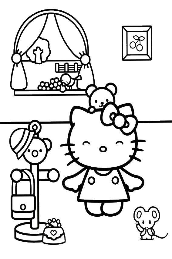 Coloring Kitty plays with the mouse. Category Hello Kitty. Tags:  kitty, mouse.