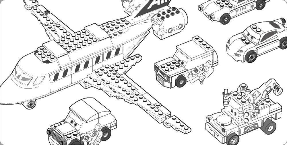 Coloring LEGO cars. Category LEGO. Tags:  LEGO, cars.