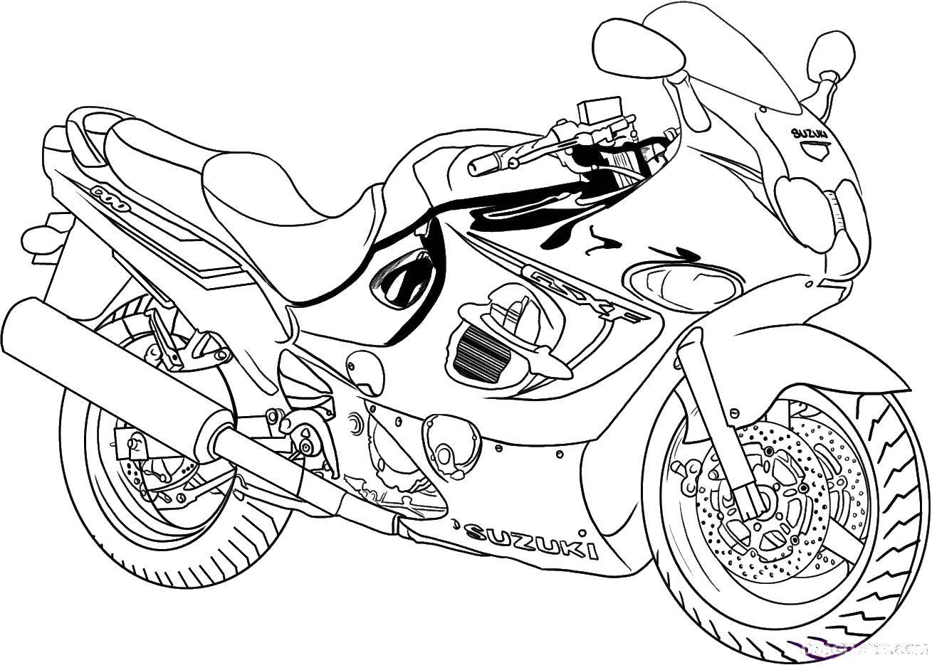 Coloring Motorcycle. Category motorcycle. Tags:  two wheel, motorcycle.