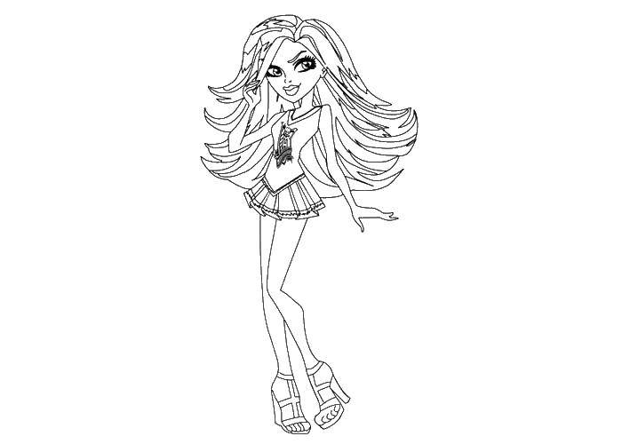 Coloring Monster high. Category Monster high. Tags:  dolls, cartoons, monster high.