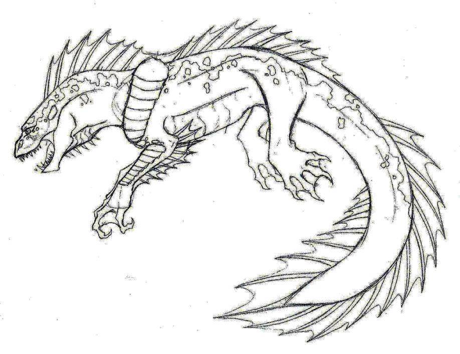 Coloring Tailed monster dragon. Category Monsters. Tags:  monster dragon monsters.