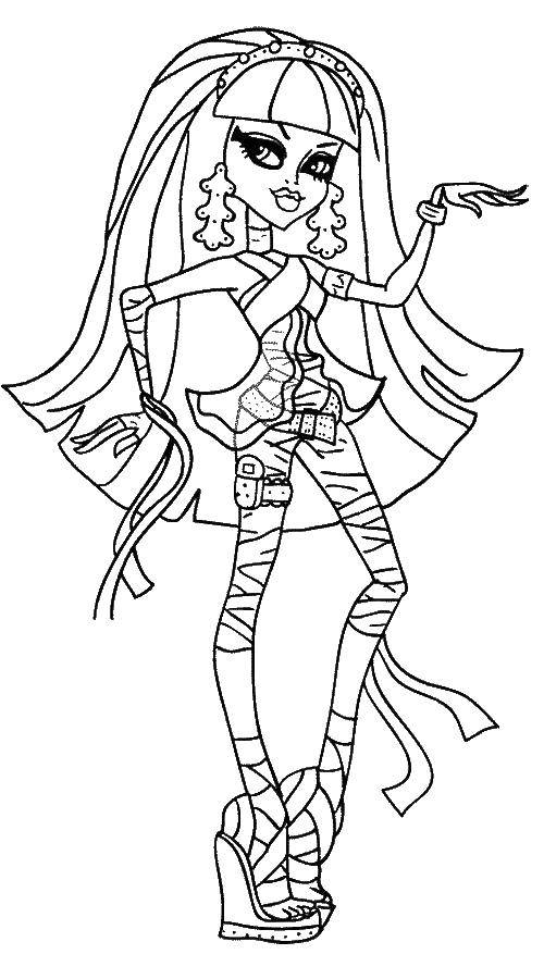 Coloring Sweet Cleo de monster high. Category Monster high. Tags:  Cleo de nice, Monster high.