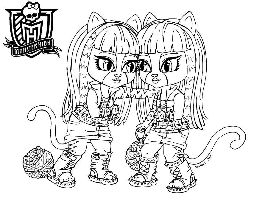 Coloring Characters monster high. Category Monster high. Tags:  Monster high girls.