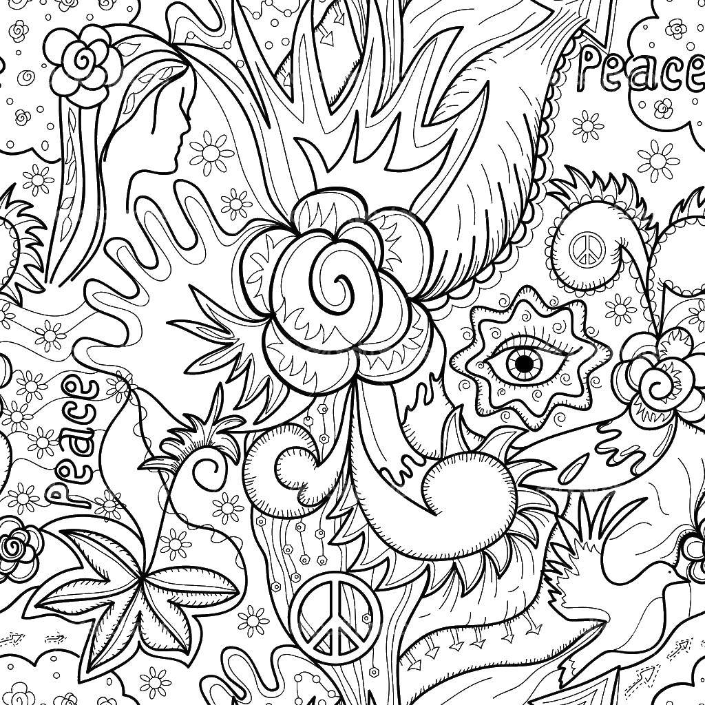 Coloring Coloring antistress, flowers. Category coloring antistress. Tags:  coloring antistress.
