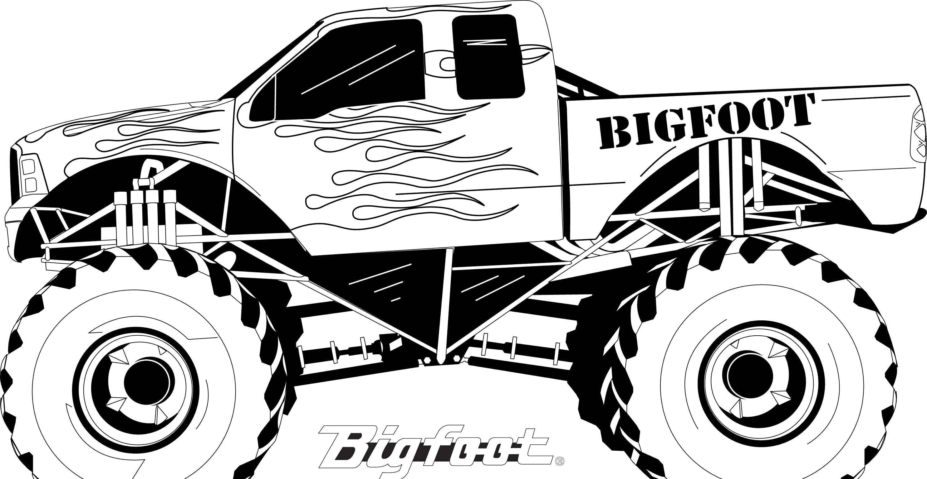 Coloring Bigfoot. Category transportation. Tags:  Transformers.