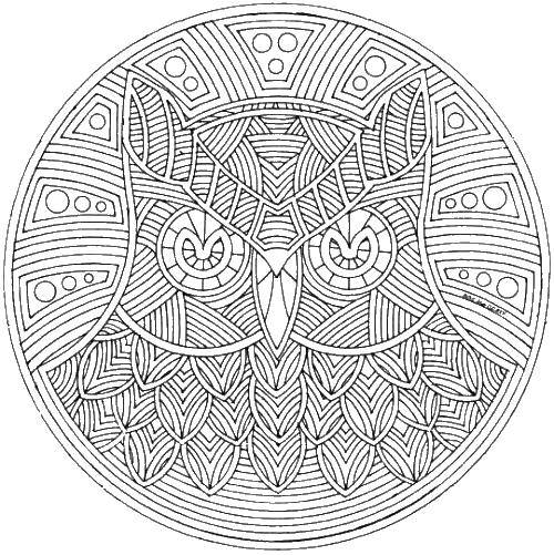 Coloring Patterns, owl. Category coloring antistress. Tags:  coloring antistress, owl.