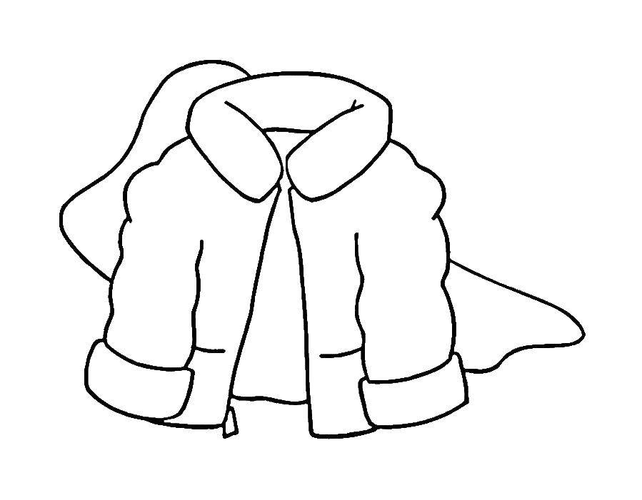 Название: Раскраска Зимняя куртка. Категория: Одежда. Теги: Одежда, зима, куртка.