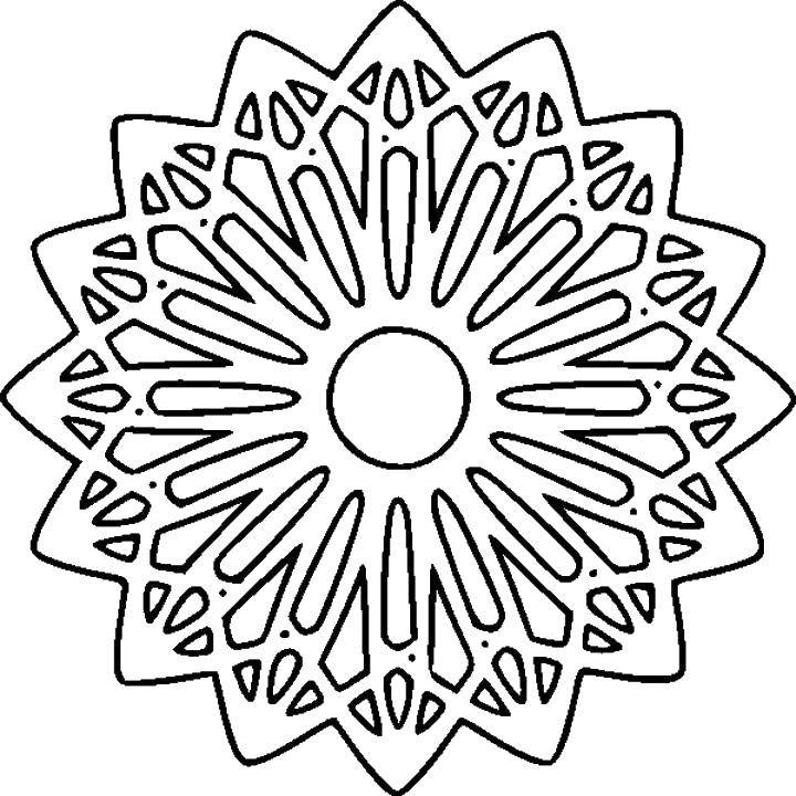 Название: Раскраска Солнце цветок. Категория: узоры. Теги: узоры, солнце, цветок.