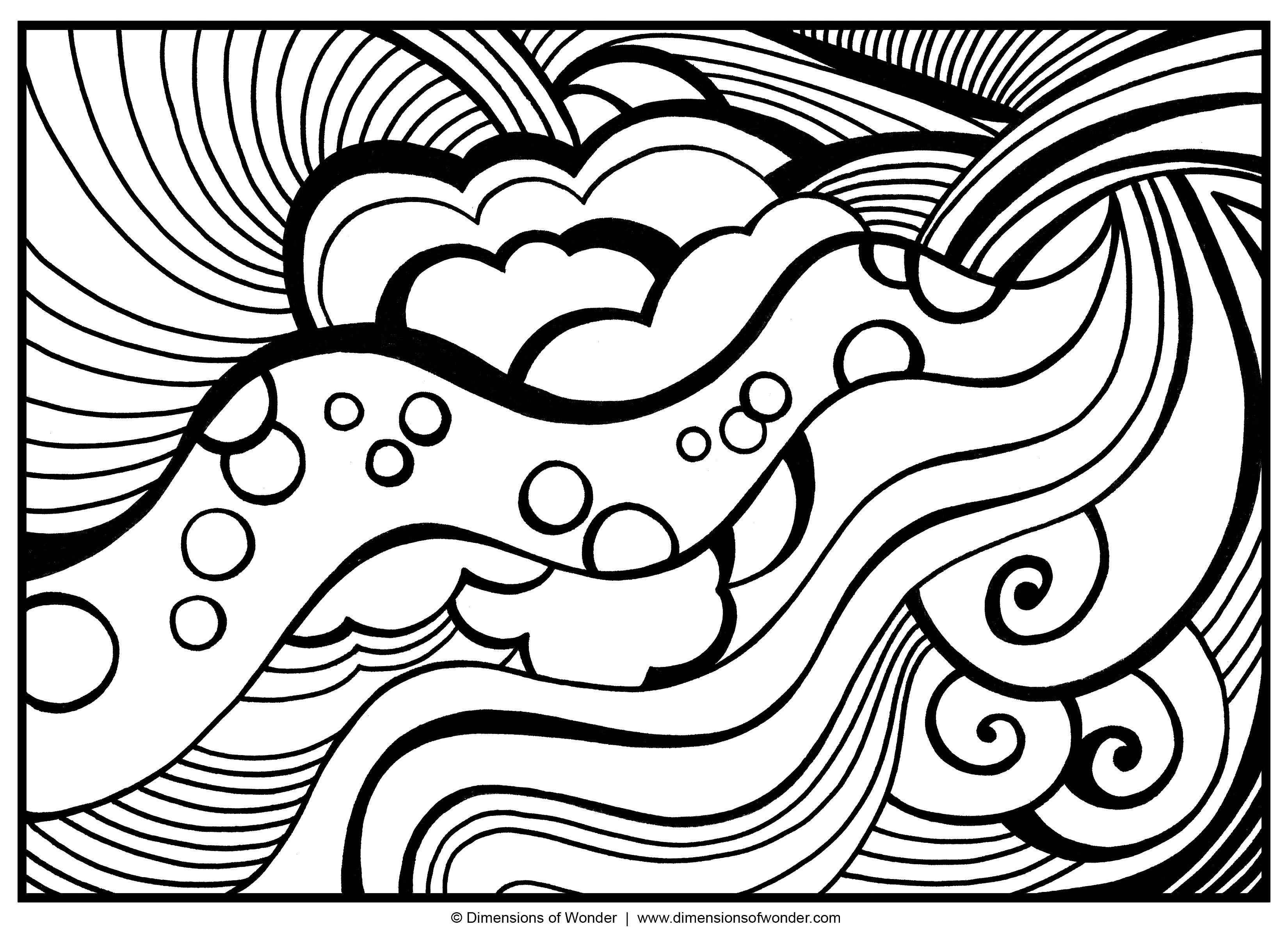 Coloring Wave. Category coloring antistress. Tags:  coloring antistress, waves.
